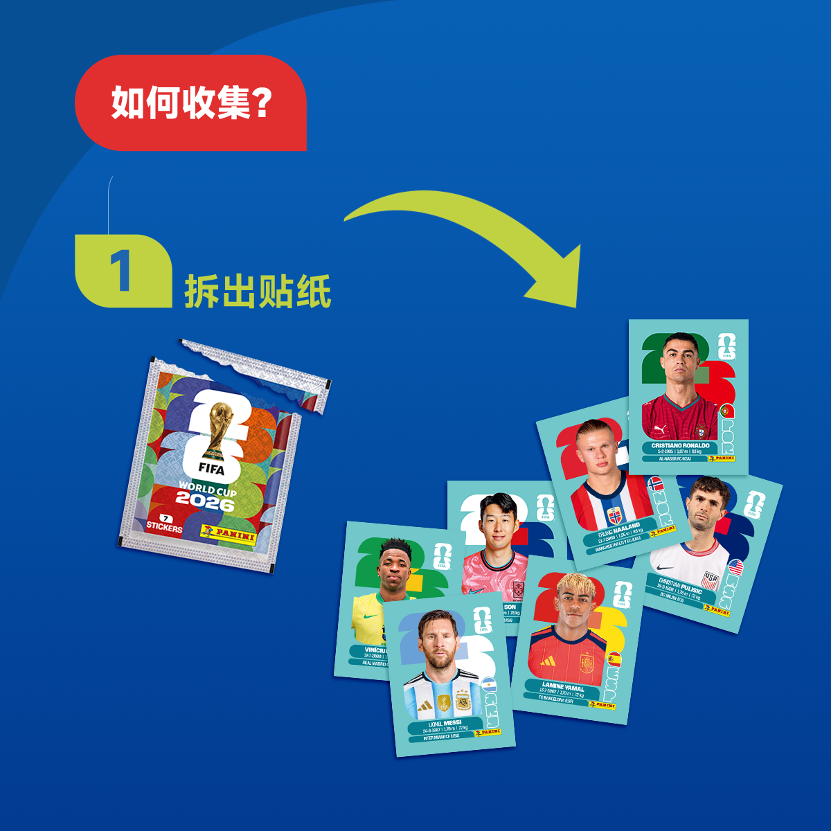 Panini FIFA World Cup 2026 Official Sticker 50 Packs Box international version